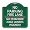 Signmission No Estacione Zona Contra Incendio, Green & White Aluminum Architectural Sign, 18" H, GW-1818-23848 A-DES-GW-1818-23848 - alternate 1